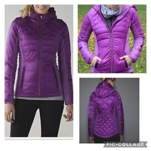 Lululemon Down For A Run Jacket in the color Tender Violet.